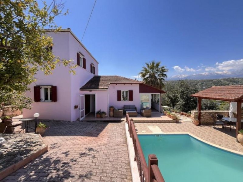 Gavalochori Kreta: Steinvilla mit Gästeapartment in Gavalochori zu verkaufen Haus kaufen